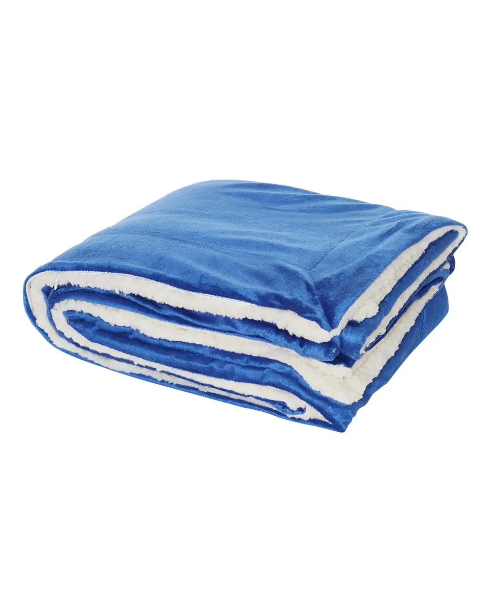 Alpine Fleece 8712 Micro Mink Sherpa Blanket - Royal - one Size Fits Most