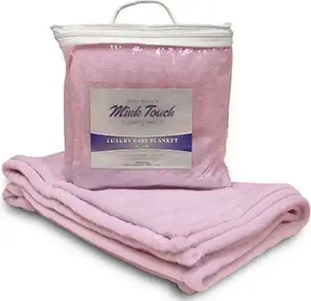 Alpine Fleece 8722 Mink Touch Luxury Baby Blanket - Pink