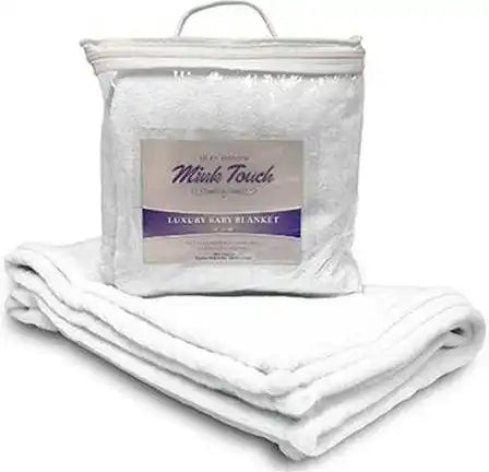 Alpine Fleece 8722 Mink Touch Luxury Baby Blanket - Pure White - one Size Fits Most