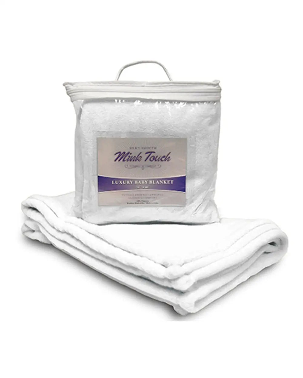 Alpine Fleece 8722 Mink Touch Luxury Baby Blanket - Pure White - one Size Fits Most