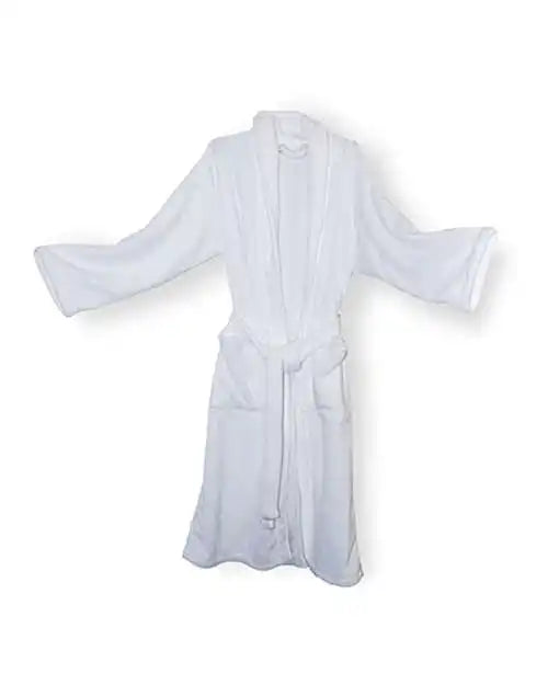 Alpine Fleece 8723 Mink Touch Luxury Robe - White - one Size Fits Most