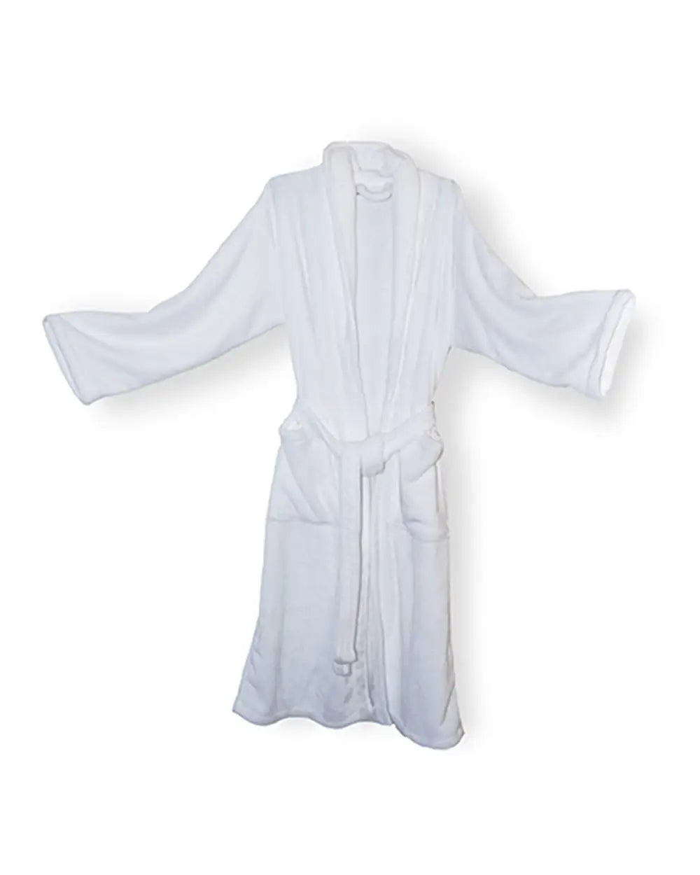 Alpine Fleece 8723 Mink Touch Luxury Robe - White - one Size Fits Most