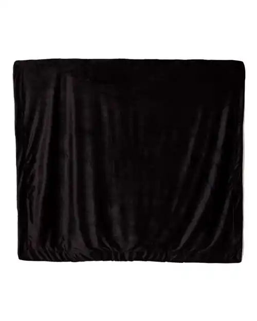 Alpine Fleece 8726 Oversized Mink Sherpa Blanket - Black - one Size Fits Most