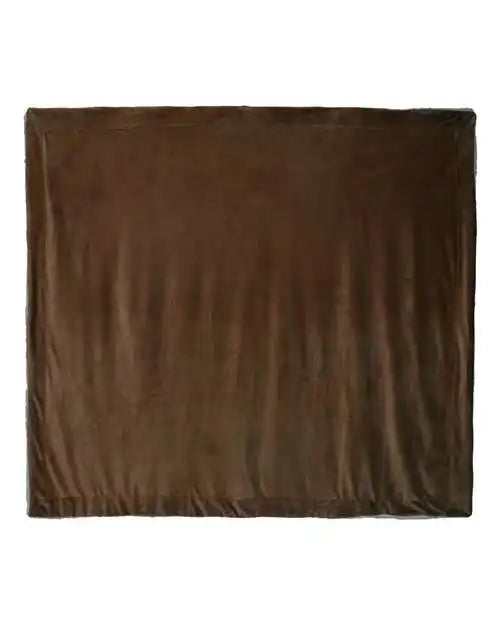 Alpine Fleece 8726 Oversized Mink Sherpa Blanket - Chocolate - Coffee / one Size Fits Most