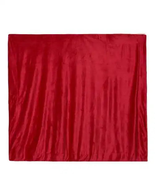 Alpine Fleece 8726 Oversized Mink Sherpa Blanket - Red - one Size Fits Most