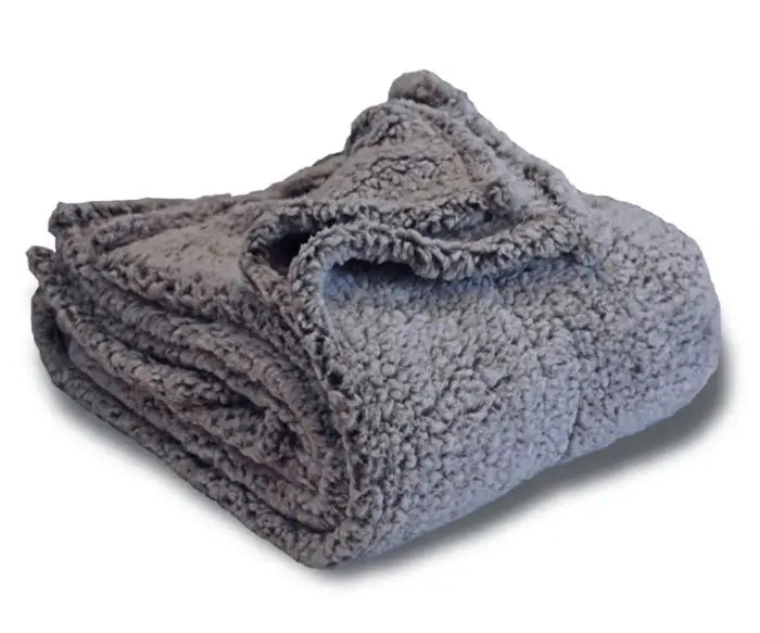 Alpine Fleece 8729 Frosted Sherpa Blanket - Gray / one Size Fits Most