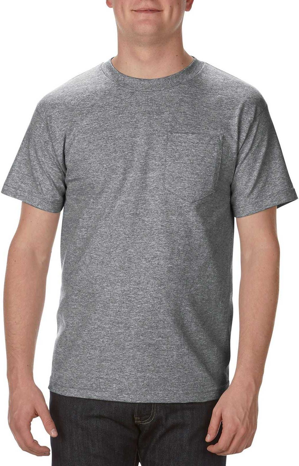 Alstyle 1905 Heavyweight Adult Pocket Tee - Graphite Heather