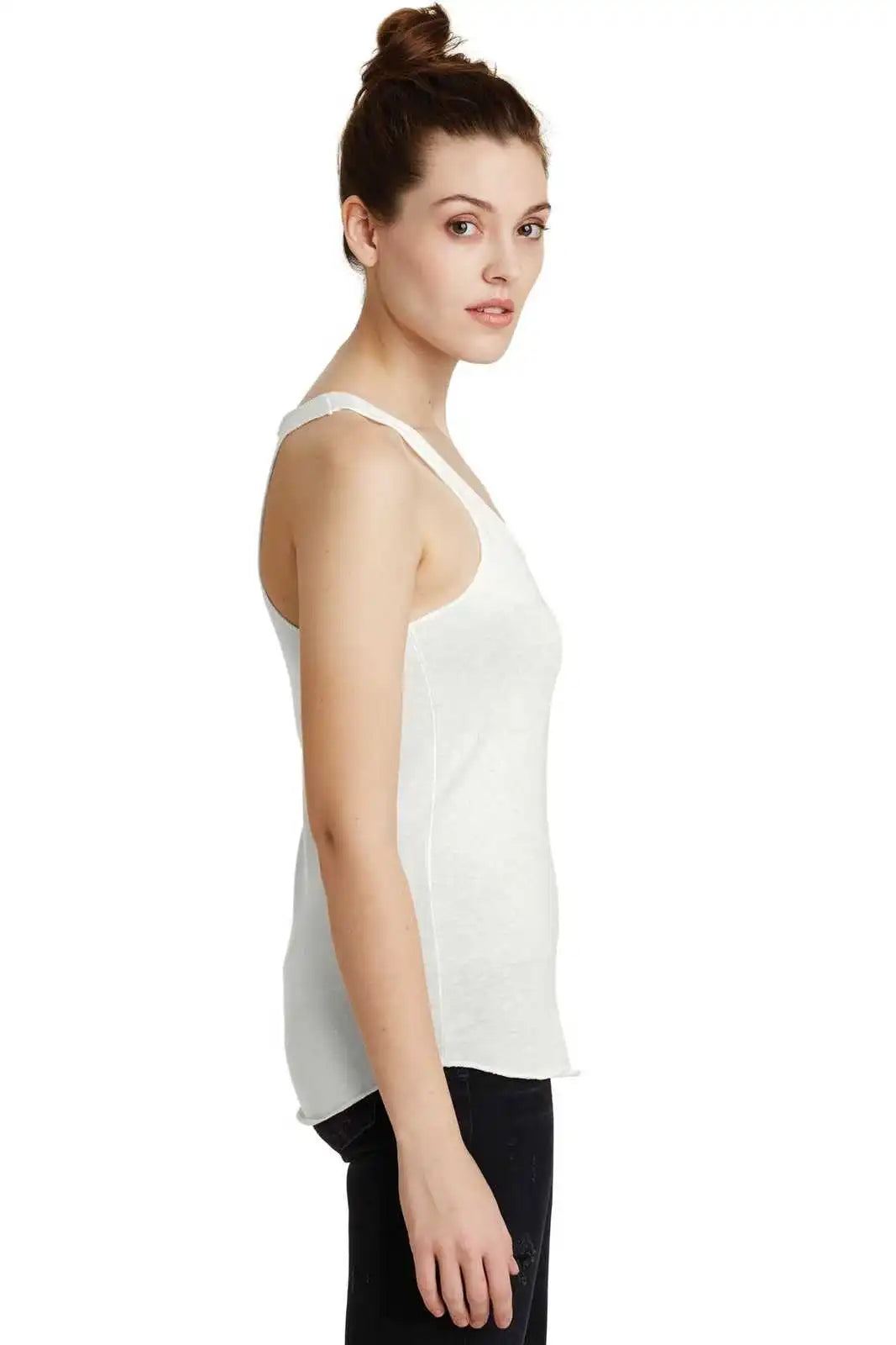 Alternative Aa1927 Discontinued Women’s Meegs Eco-jersey Racer Tank - Eco Ivory