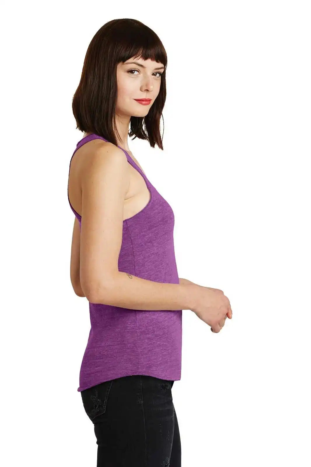 Alternative Aa1927 Discontinued Women’s Meegs Eco-jersey Racer Tank - Eco True Huckleberry