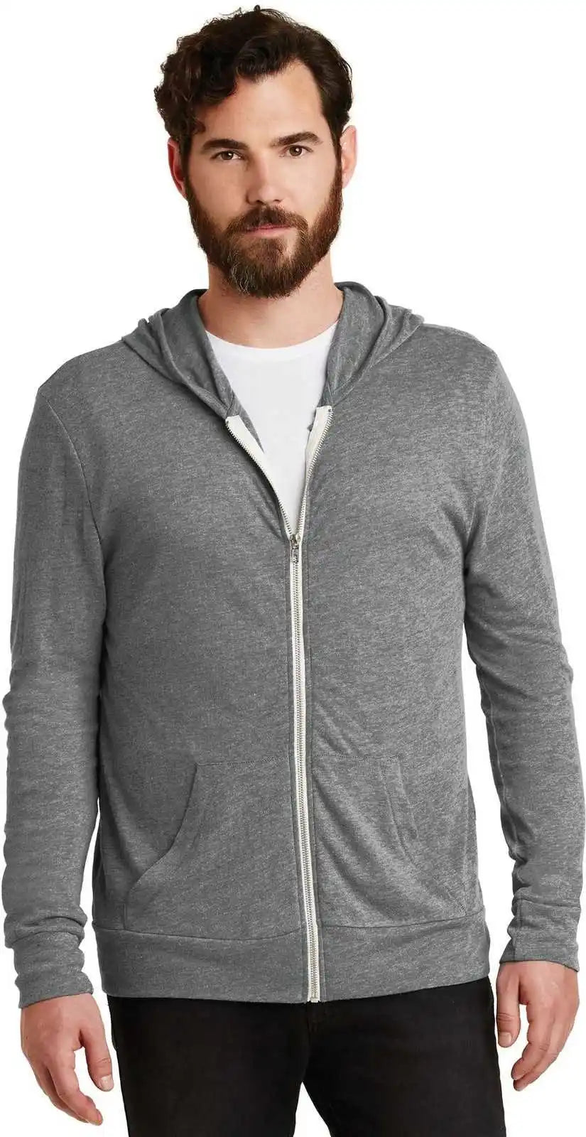 Alternative Aa1970 Eco-jersey Zip Hoodie - Eco Gray