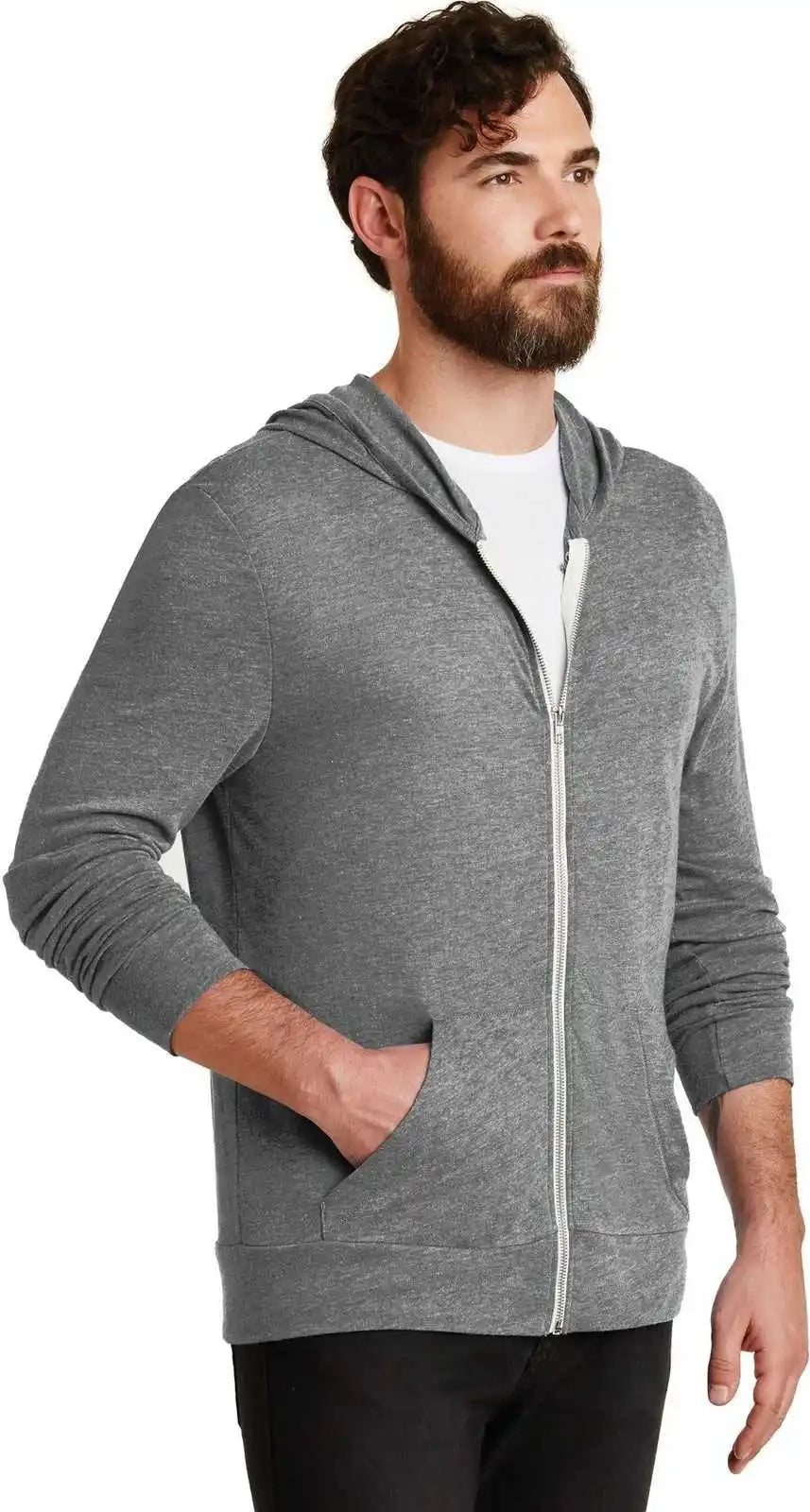 Alternative Aa1970 Eco-jersey Zip Hoodie - Eco Gray