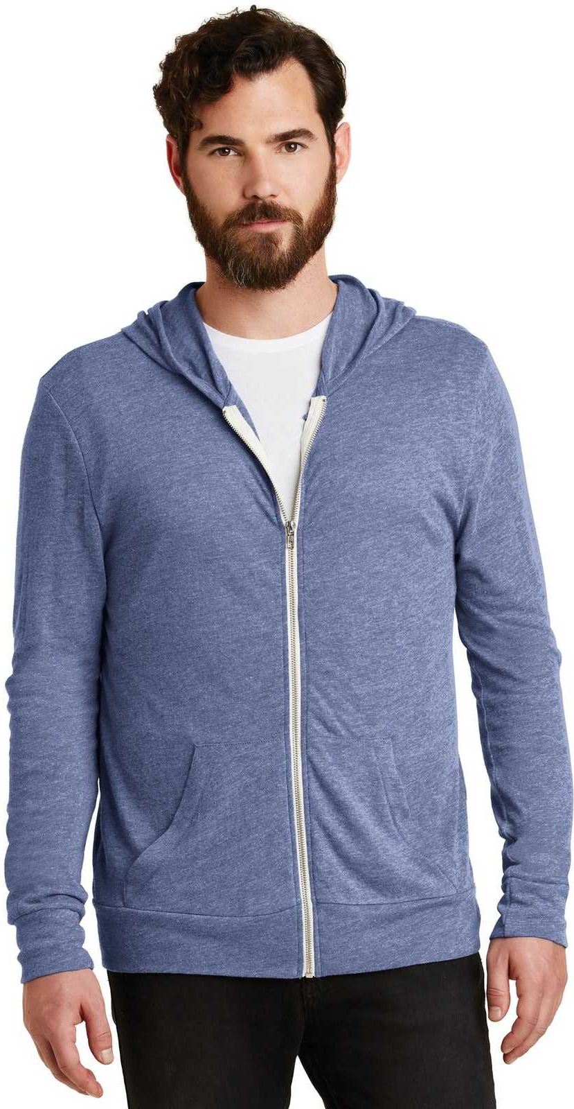 Alternative Aa1970 Eco-jersey Zip Hoodie - Eco Pacific Blue