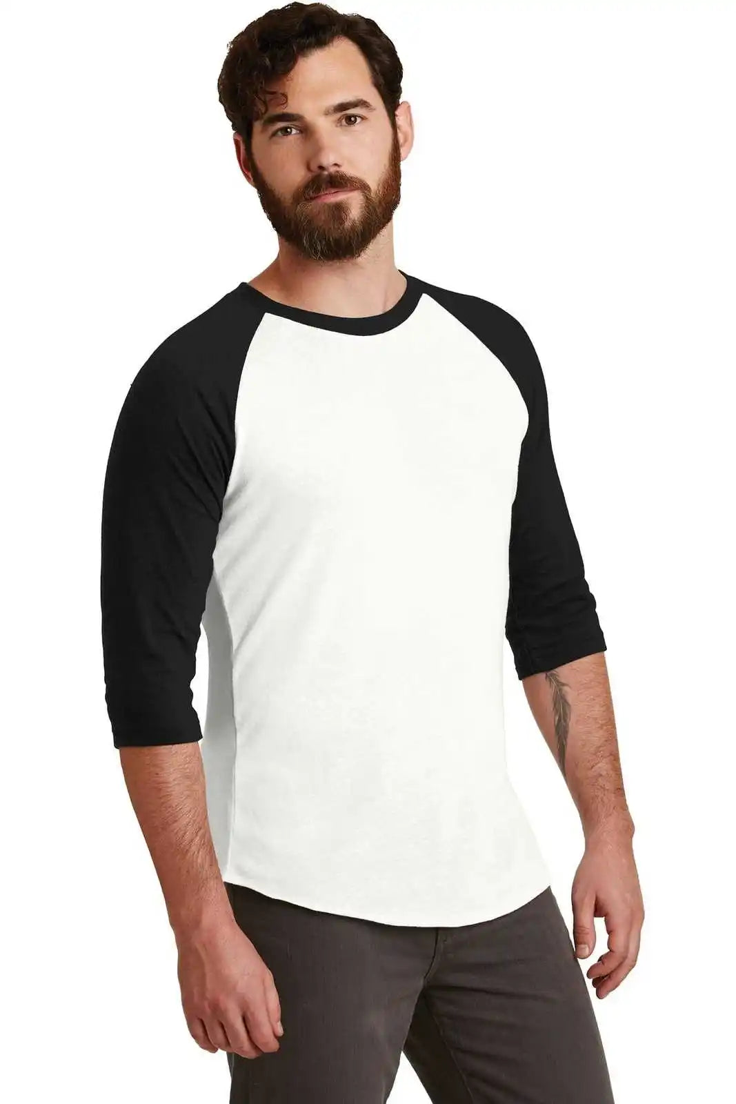 Alternative Aa2089 Eco-jersey Baseball T-shirt - Eco Ivory True Black