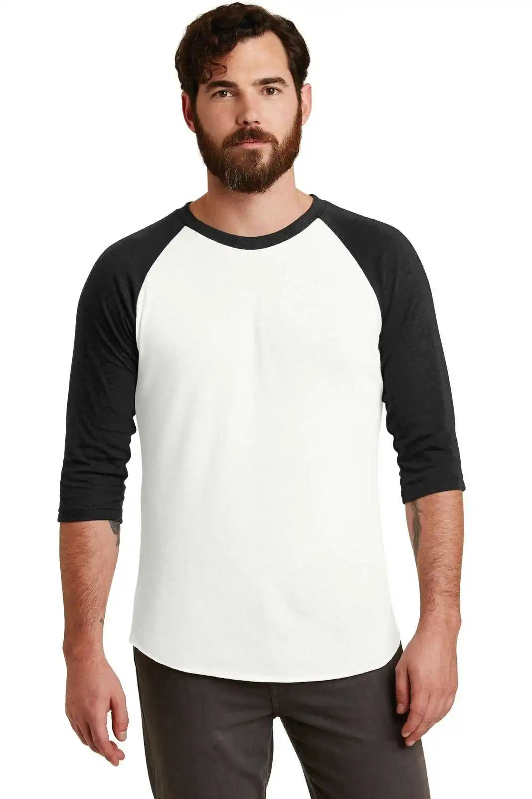 Alternative Aa2089 Eco-jersey Baseball T-shirt - Eco Ivory True Black