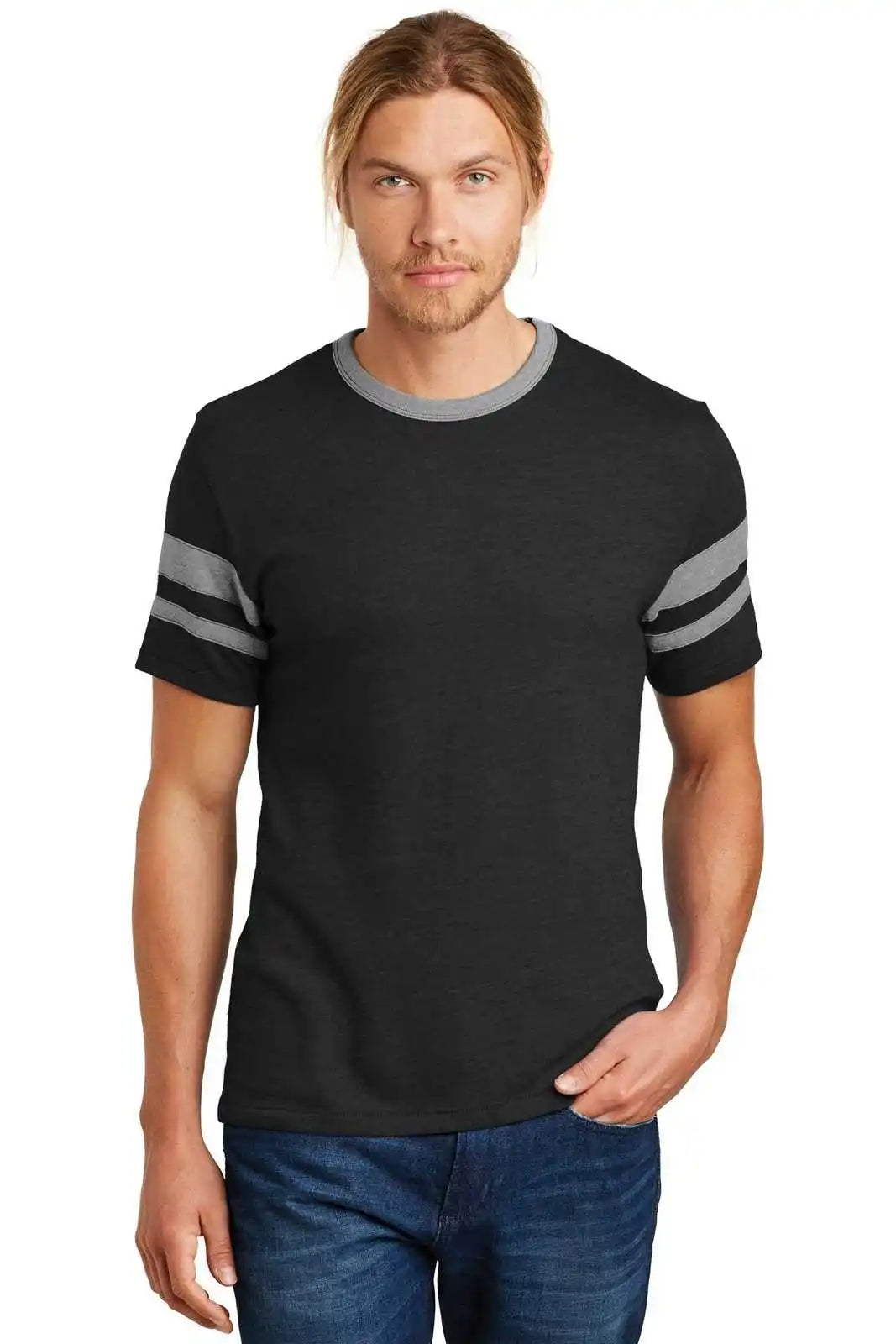 Alternative Aa5055 Sideline Vintage 50/50 Tee - Black Smoke