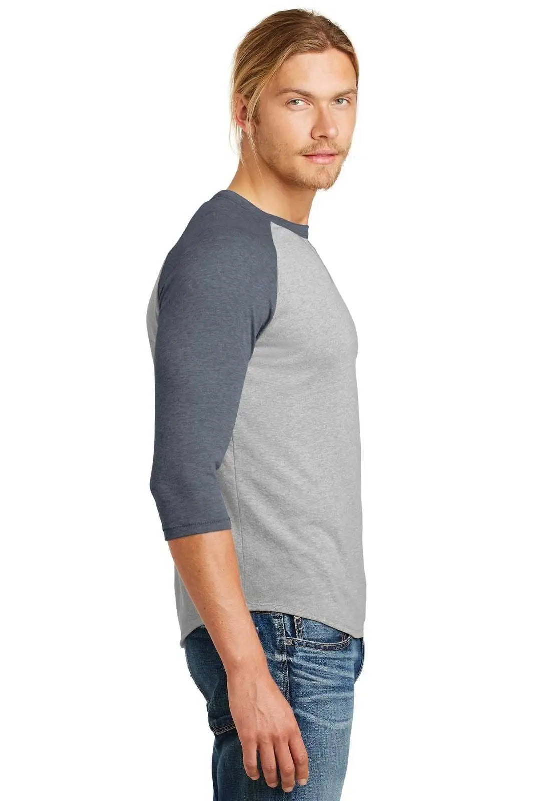 Alternative Aa5055 Sideline Vintage 50/50 Tee - Silver Navy