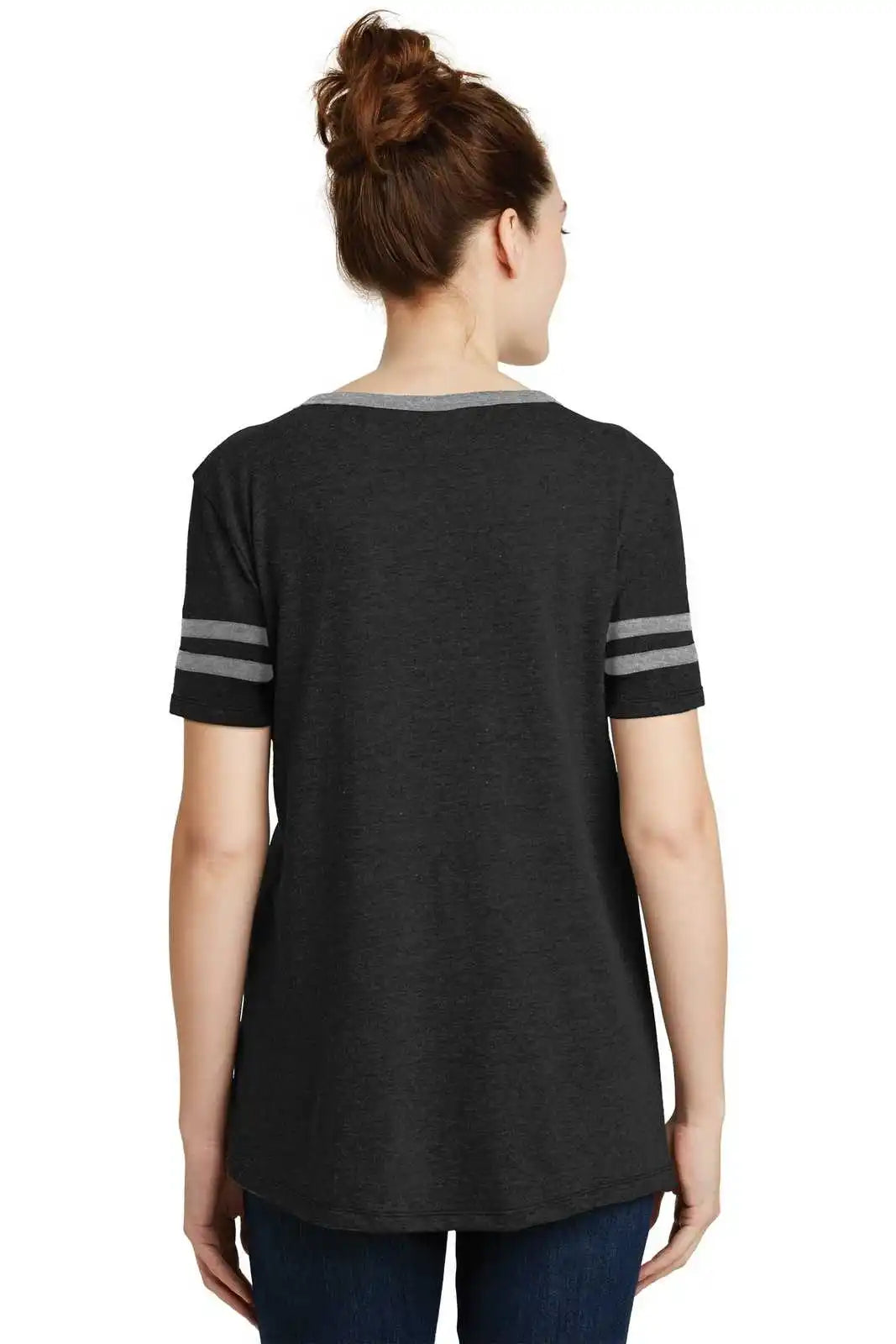Alternative Aa5058 Women’s Varsity Vintage 50/50 Tee - Black Smoke