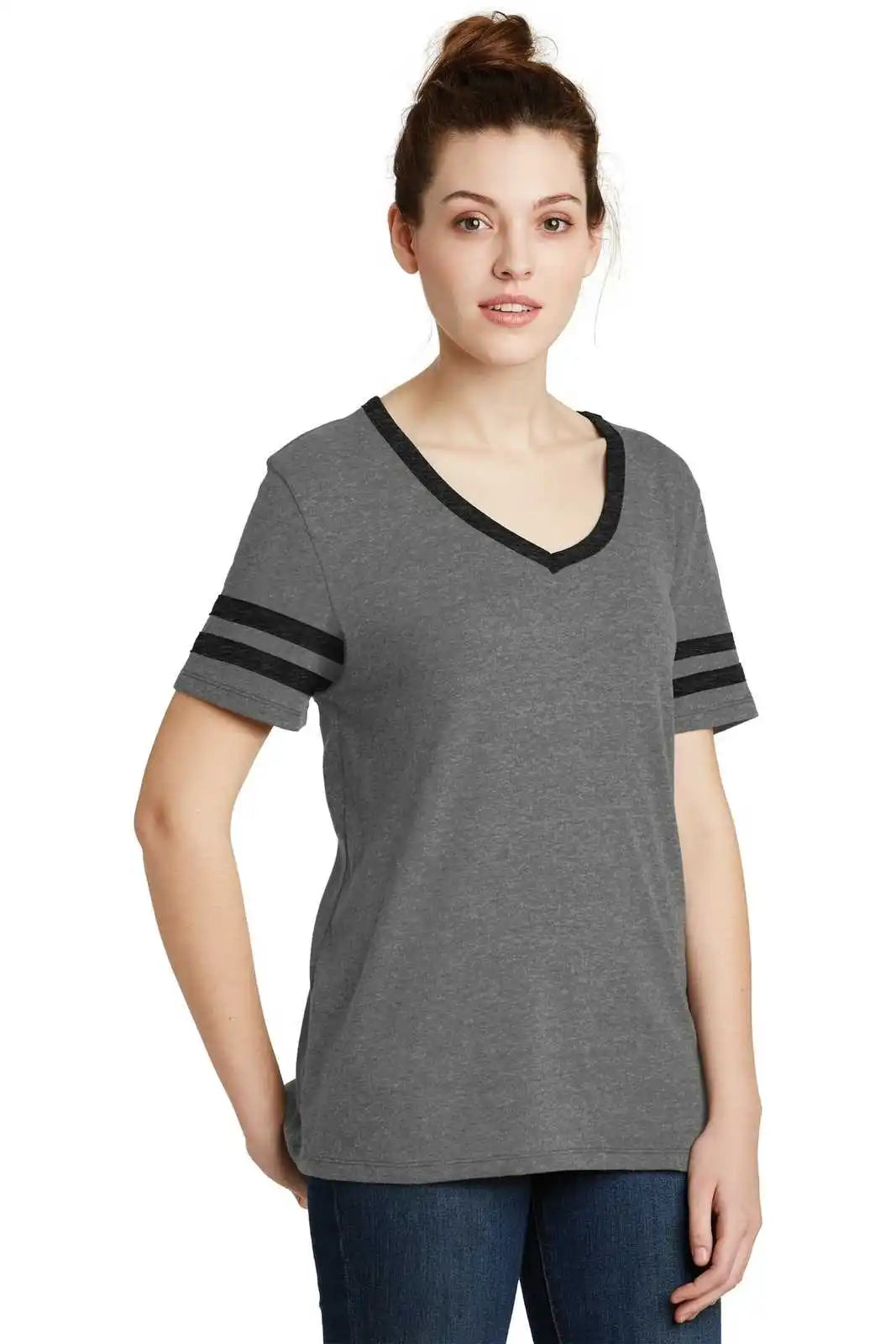 Alternative Aa5058 Women’s Varsity Vintage 50/50 Tee - Coal Black