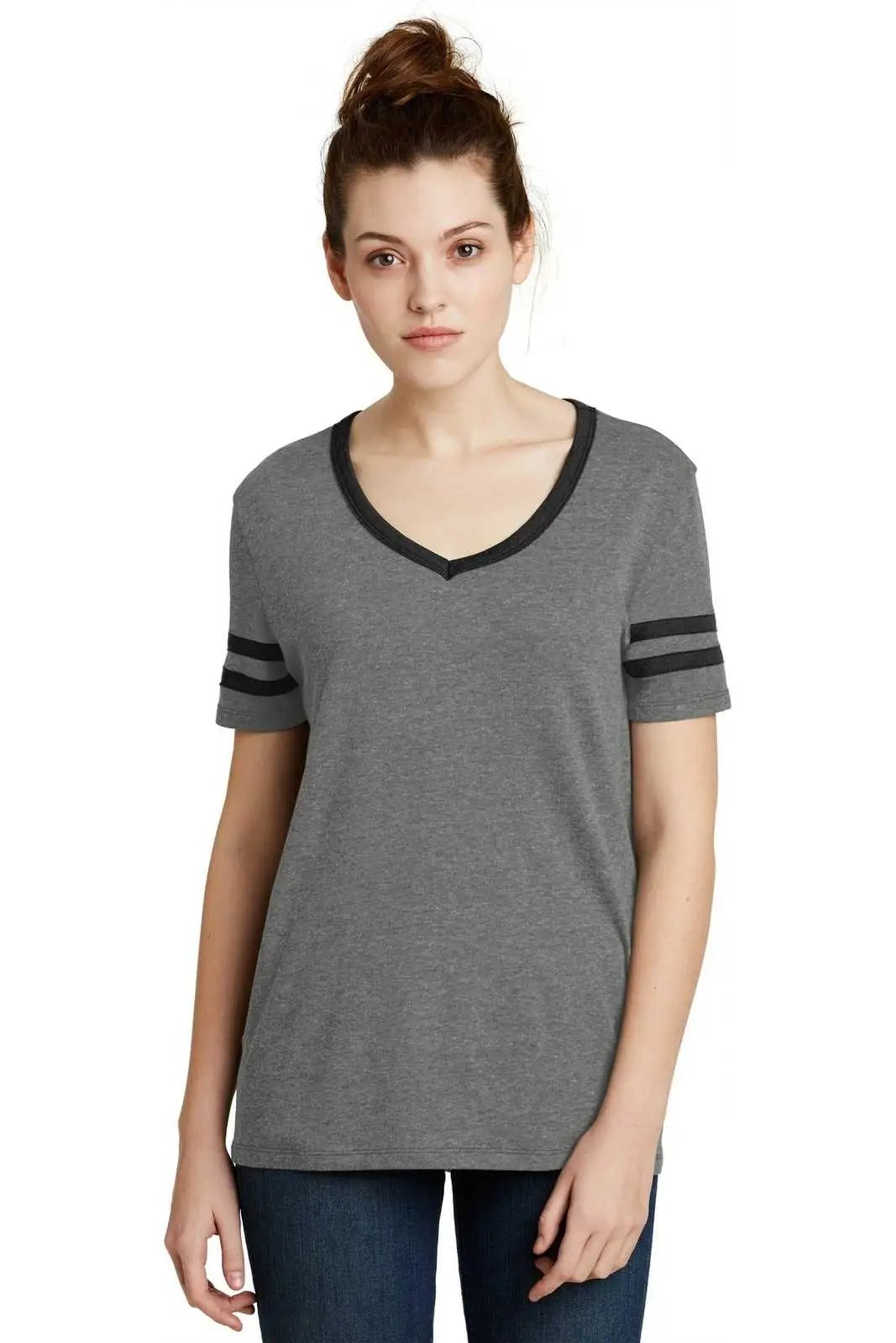 Alternative Aa5058 Women’s Varsity Vintage 50/50 Tee - Coal Black