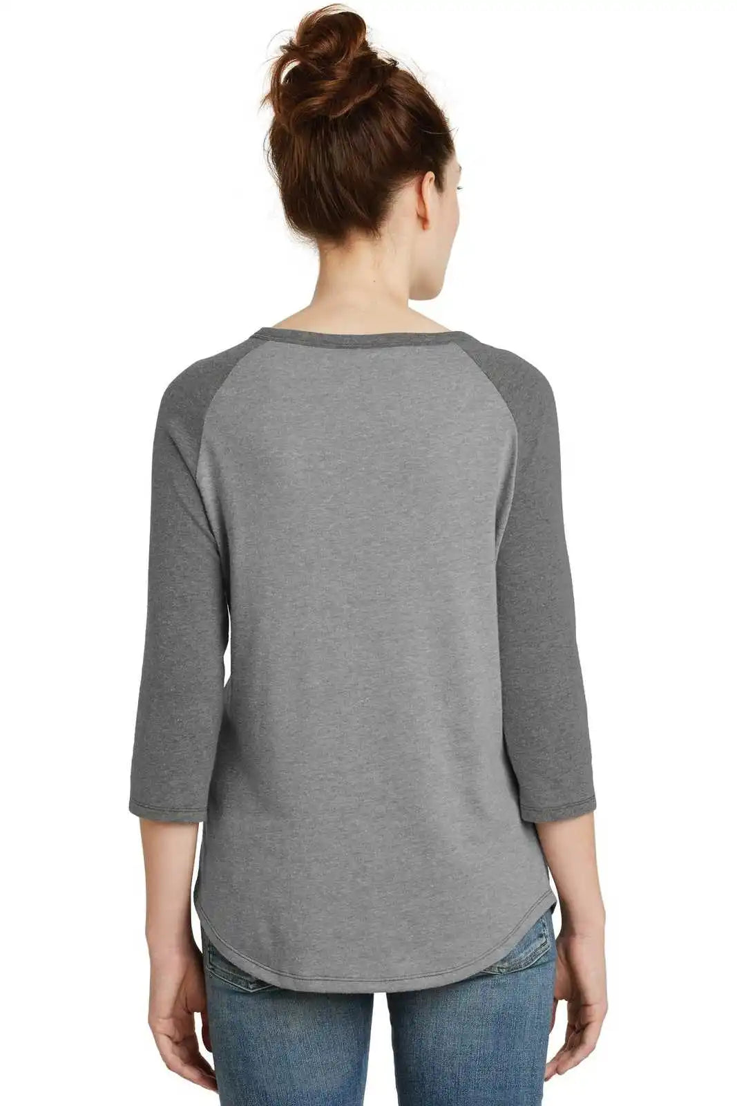 Alternative Aa5060 Women’s Outfield 3/4-sleeve Vintage 50/50 Tee - Smoke Coal