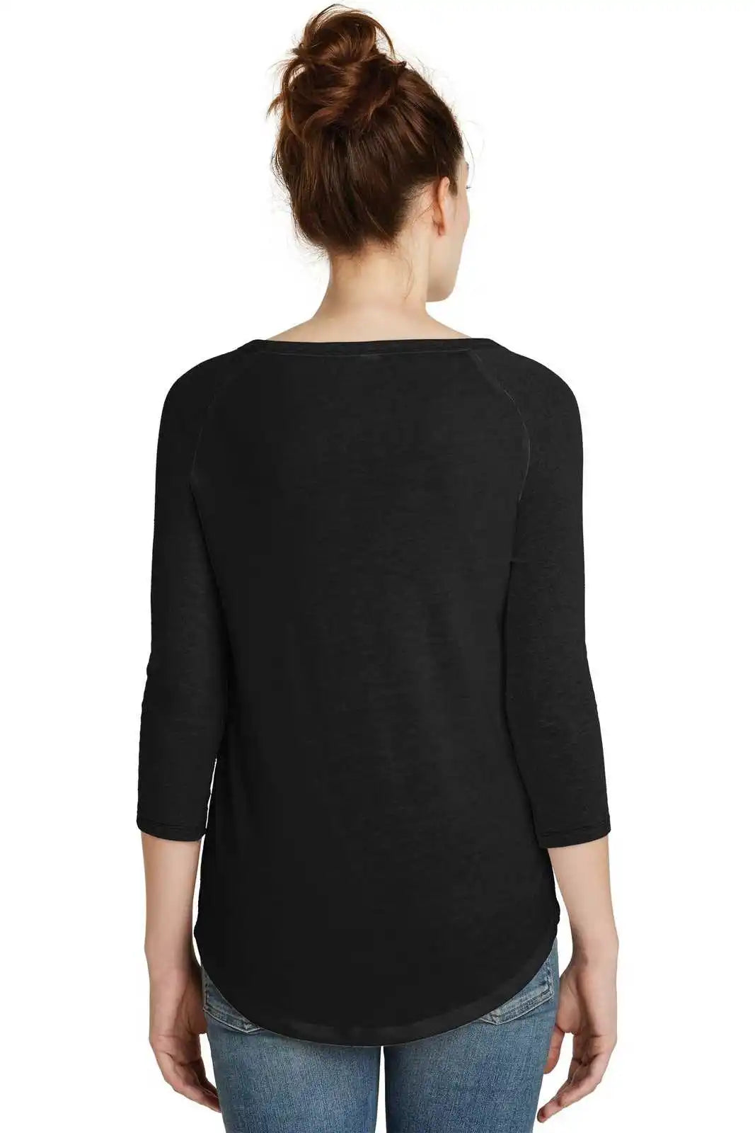 Alternative Aa5060 Women’s Outfield 3/4-sleeve Vintage 50/50 Tee - Black