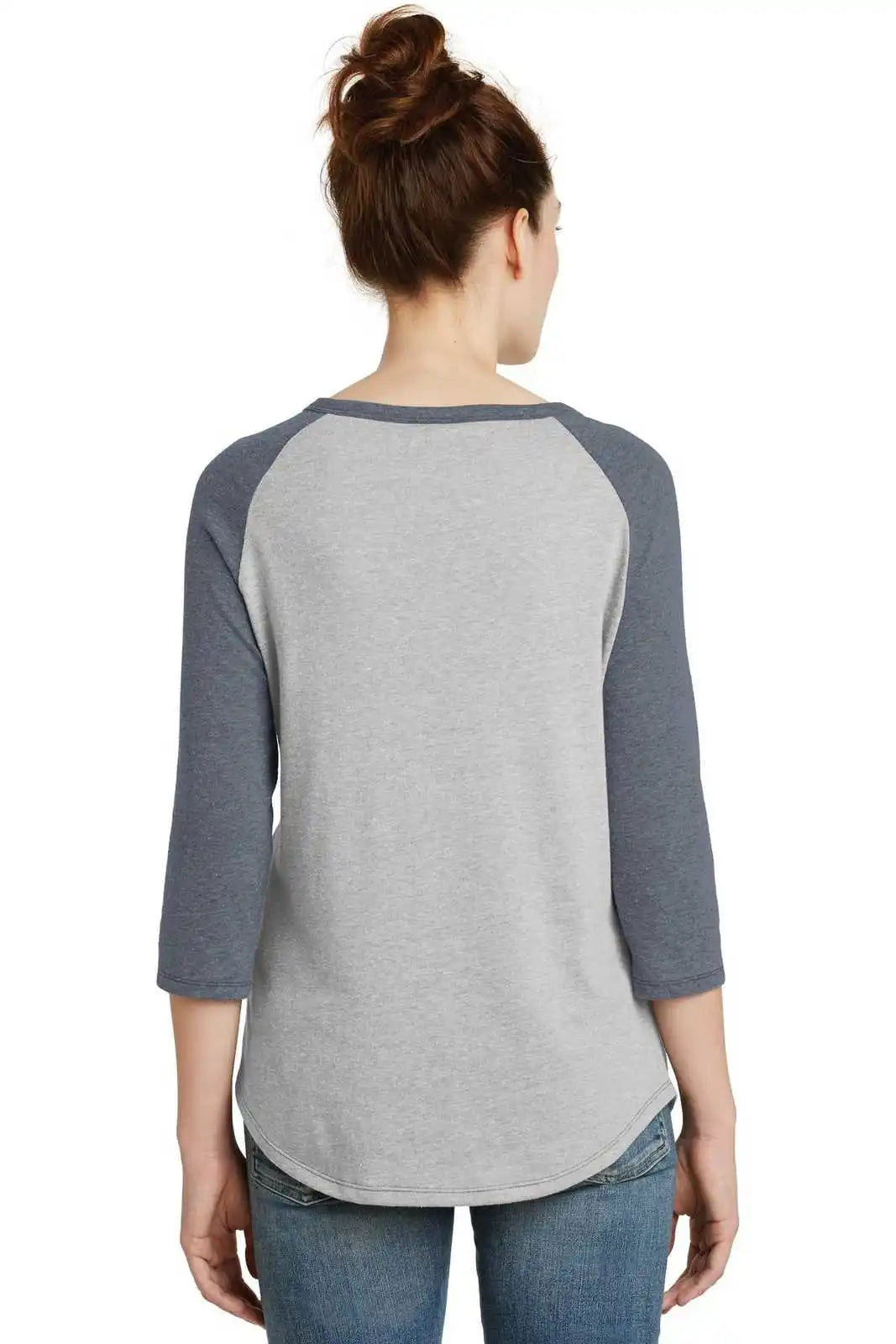 Alternative Aa5060 Women’s Outfield 3/4-sleeve Vintage 50/50 Tee - Silver Navy