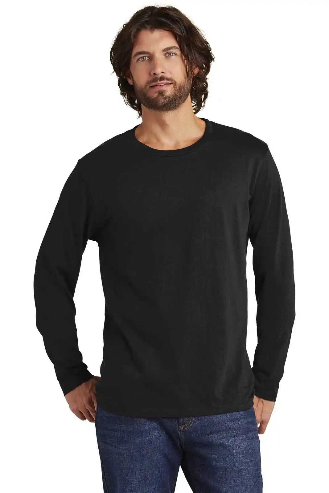 Alternative Aa6041 Rebel Blended Jersey Long Sleeve Tee - Black
