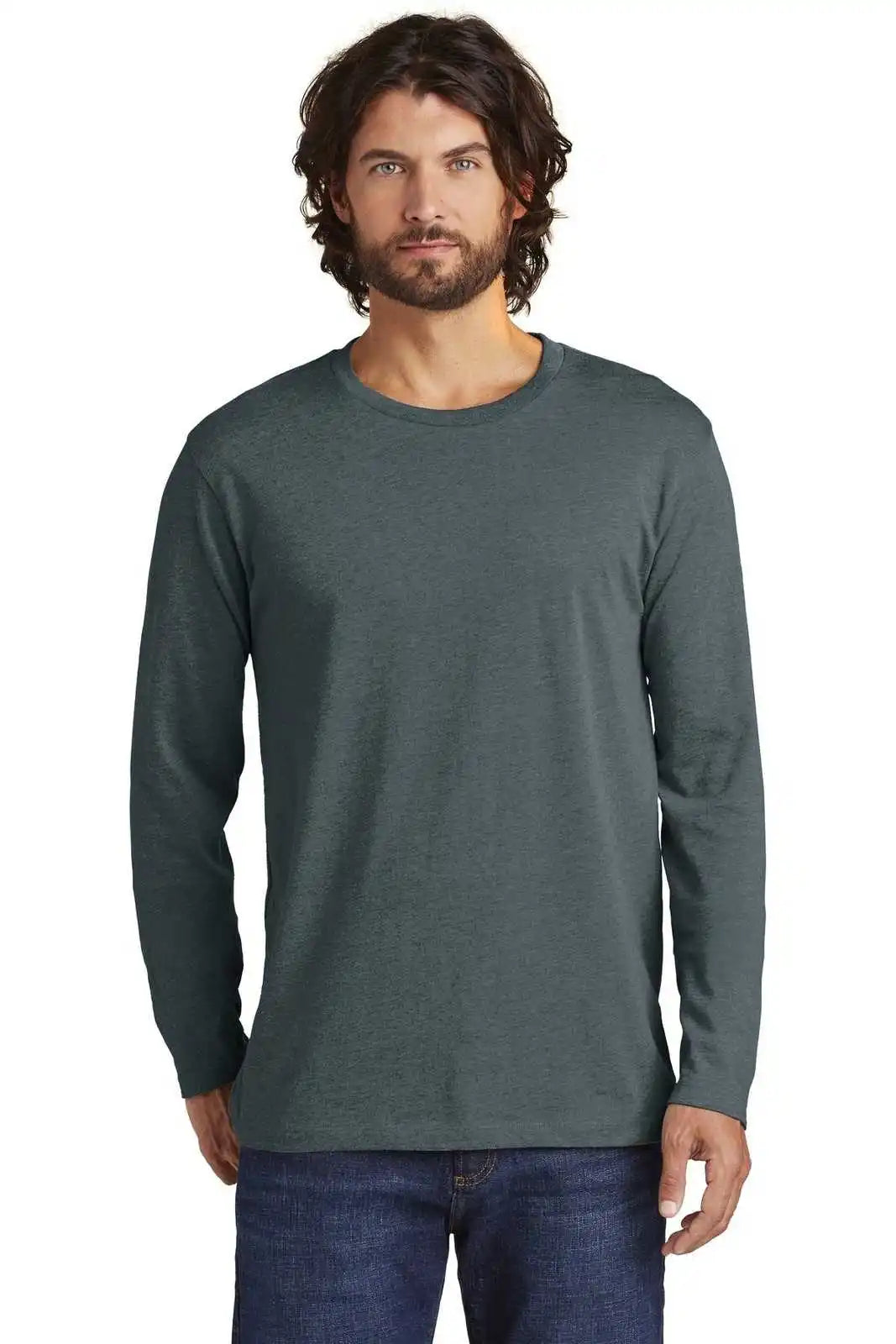 Alternative Aa6041 Rebel Blended Jersey Long Sleeve Tee - Heather Deep Charcoal