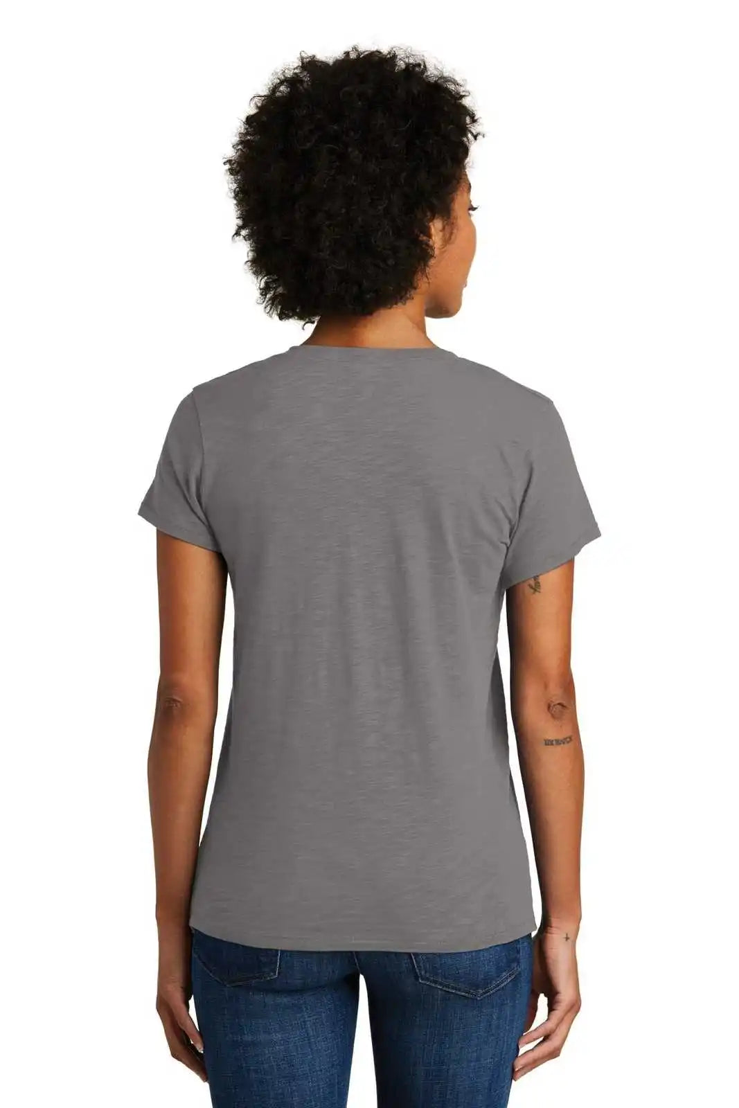 Alternative Aa6097 Women’s Weathered Slub So-low V-neck Tee - Elephant Gray