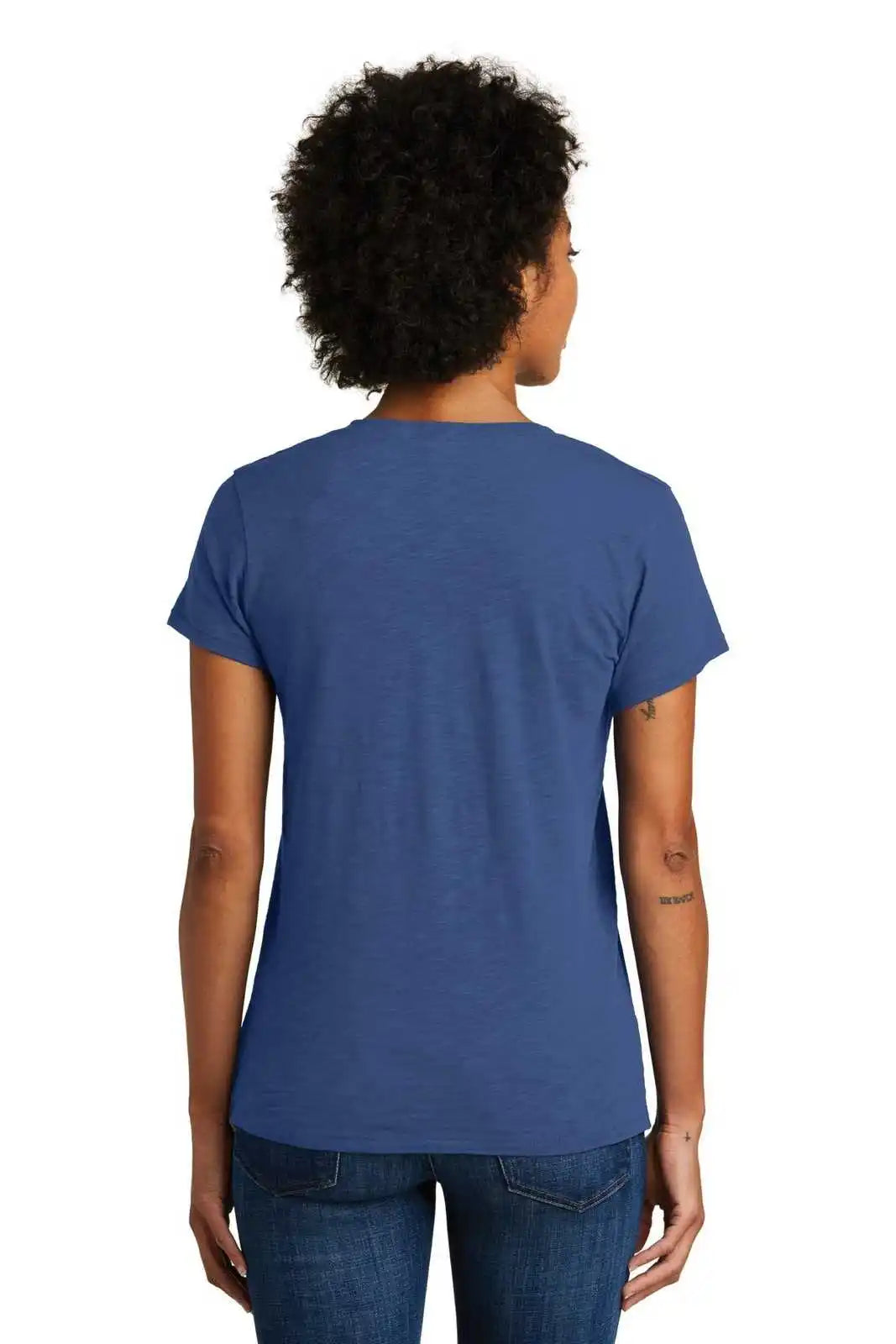 Alternative Aa6097 Women’s Weathered Slub So-low V-neck Tee - Royal Blue