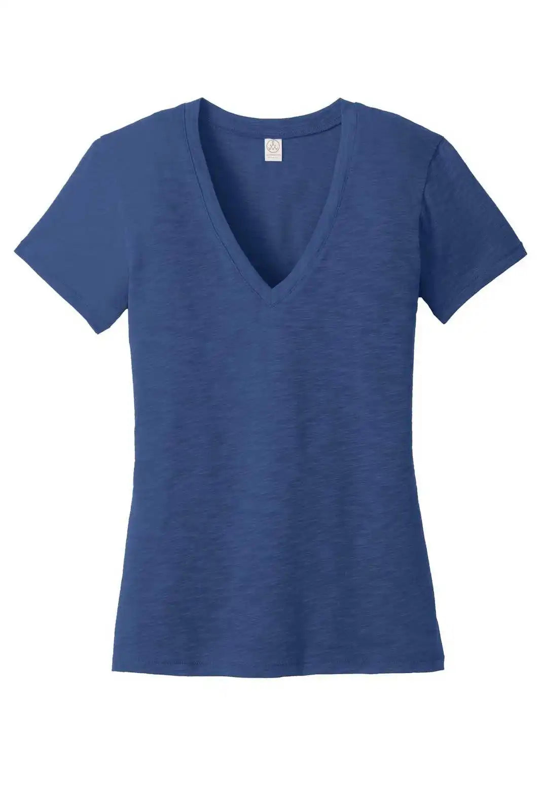 Alternative Aa6097 Women’s Weathered Slub So-low V-neck Tee - Royal Blue