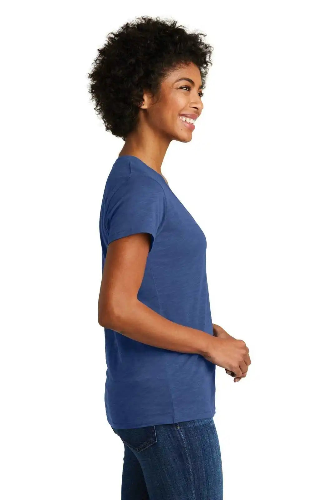 Alternative Aa6097 Women’s Weathered Slub So-low V-neck Tee - Royal Blue
