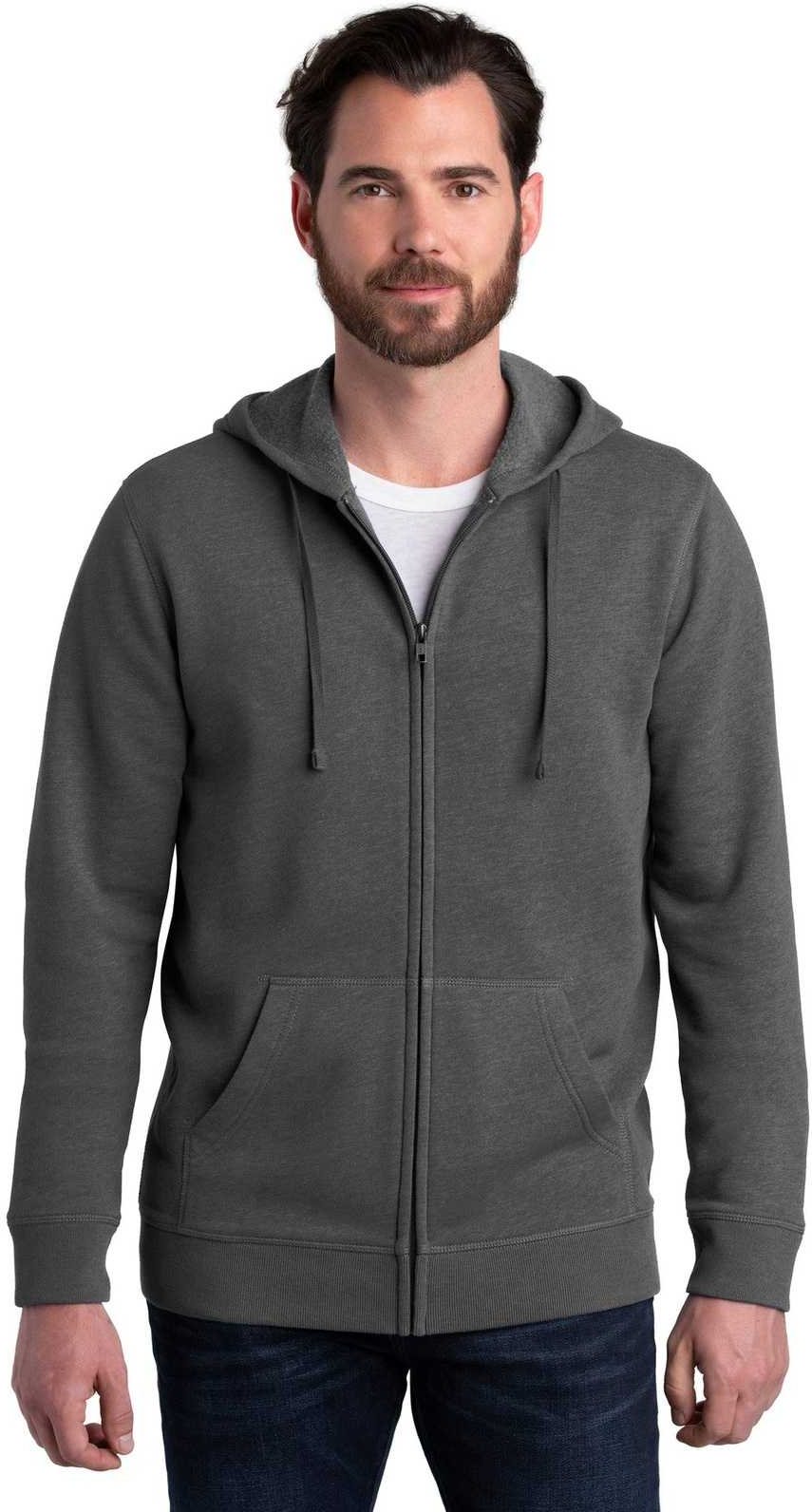 Alternative Aa8050 Indy Blended Fleece Zip Hoodie - Heather Deep Charcoal