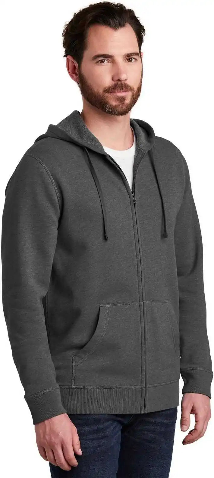 Alternative Aa8050 Indy Blended Fleece Zip Hoodie - Heather Deep Charcoal