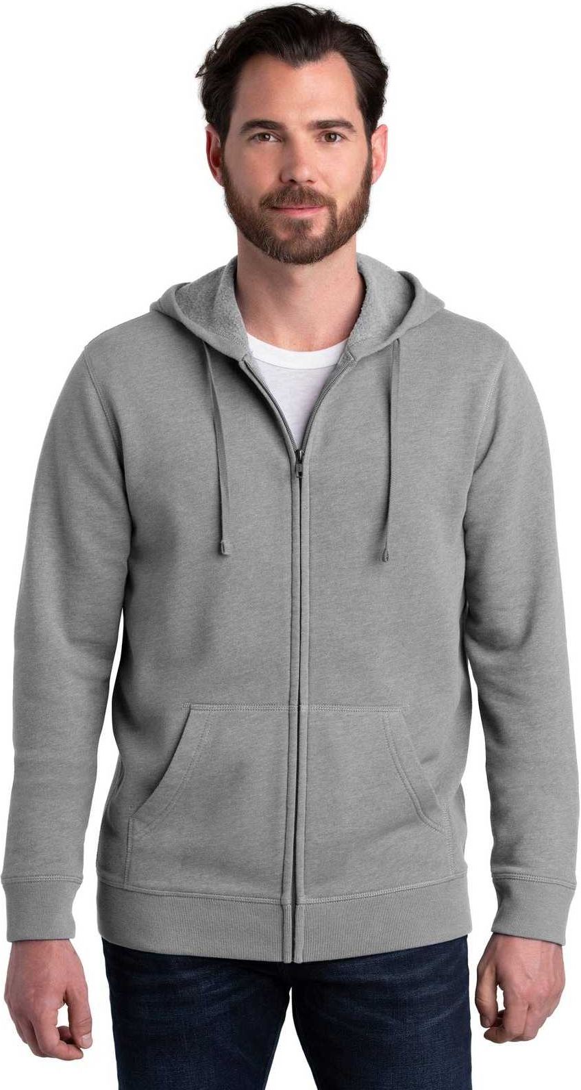 Alternative Aa8050 Indy Blended Fleece Zip Hoodie - Heather Gray