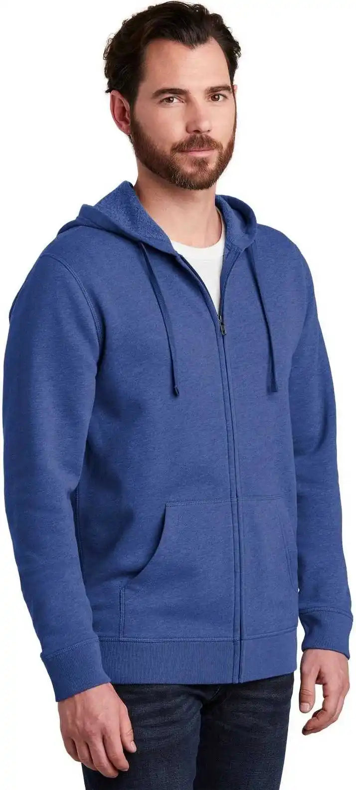 Alternative Aa8050 Indy Blended Fleece Zip Hoodie - Heather Rich Royal
