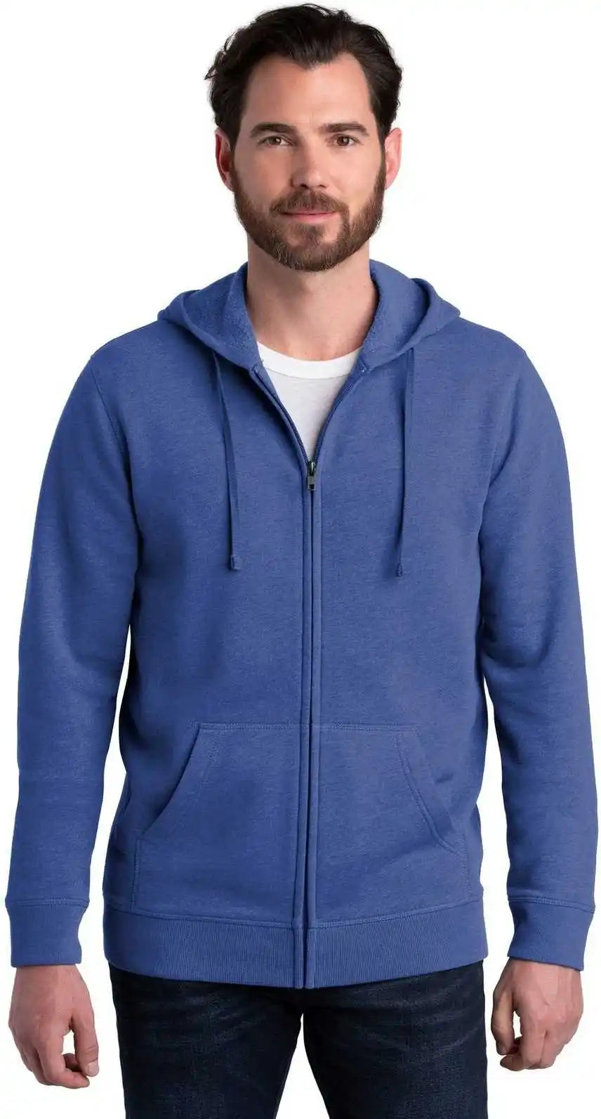 Alternative Aa8050 Indy Blended Fleece Zip Hoodie - Heather Rich Royal