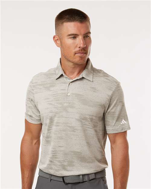 Alumina/ Silver Pebble Ultimate365 Textured Stripe Polo - A2005