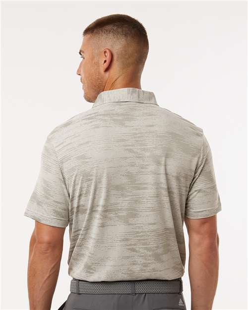 Alumina/ Silver Pebble Ultimate365 Textured Stripe Polo - A2005