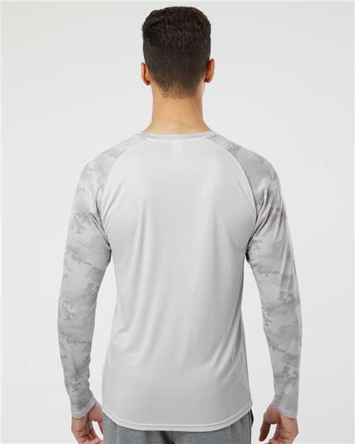 Aluminum Cayman Performance Camo Colorblocked Long Sleeve T-Shirt - 216