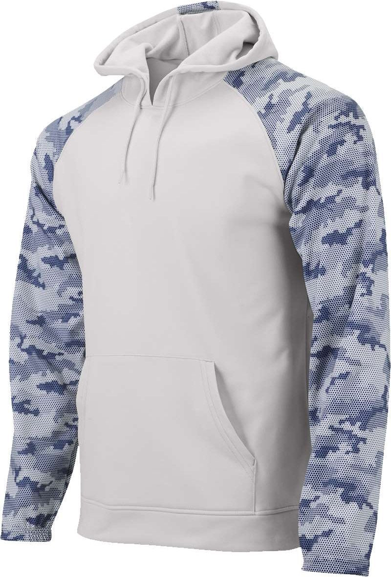 Aluminum/ Navy Tahoe Camo Fleece Hooded Sweatshirt - 306