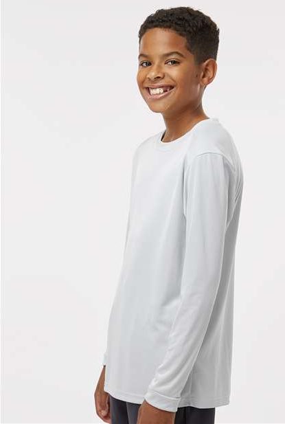 Aluminum Youth Long Islander Performance Long Sleeve T-Shirt - 218Y