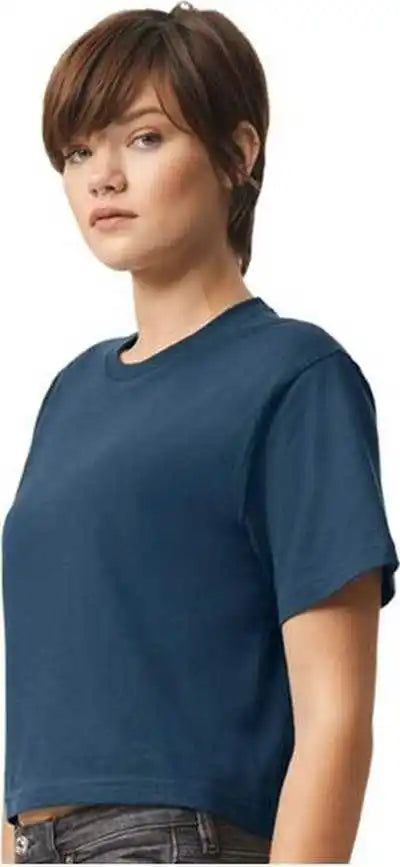American Apparel 102 Women’s Fine Jersey Boxy Tee Sea Blue