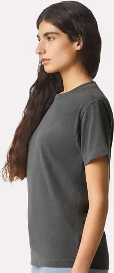 American Apparel 1301gd Garment Dyed Unisex Heavyweight Cotton Tee Faded Black
