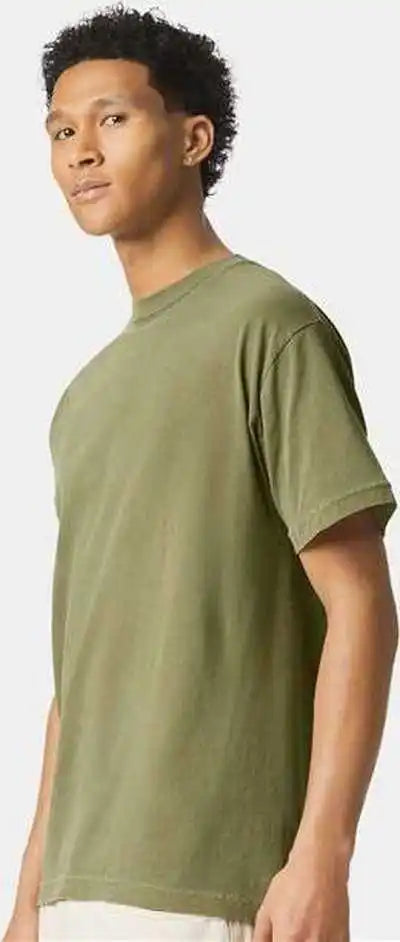American Apparel 1301gd Garment Dyed Unisex Heavyweight Cotton Tee - Faded Army