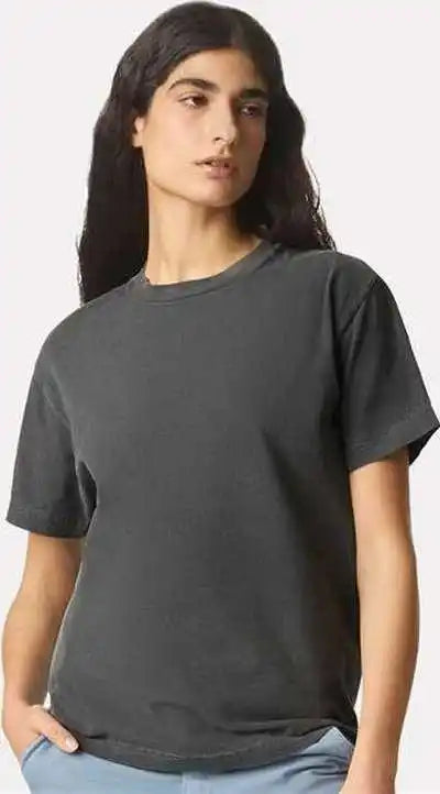 American Apparel 1301gd Garment Dyed Unisex Heavyweight Cotton Tee Faded Black
