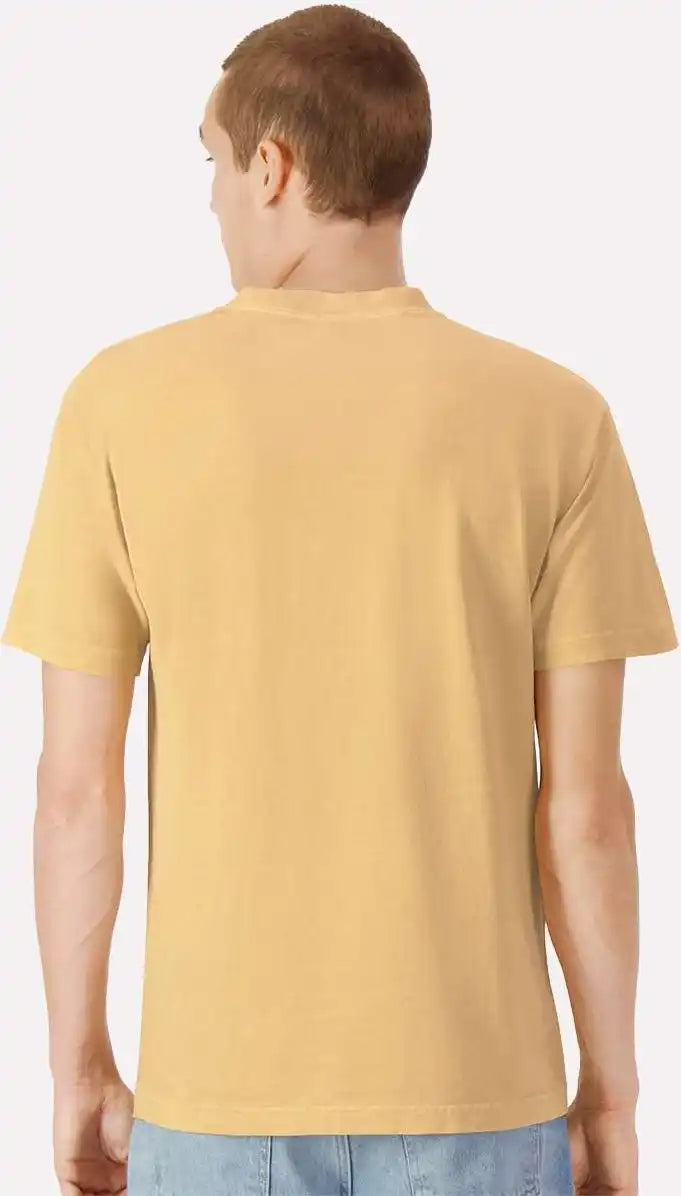 American Apparel 1301gd Garment Dyed Unisex Heavyweight Cotton Tee Faded Mustard