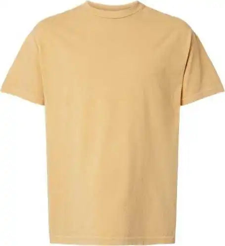 American Apparel 1301gd Garment Dyed Unisex Heavyweight Cotton Tee Faded Mustard