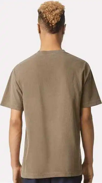 American Apparel 1301gd Garment Dyed Unisex Heavyweight Cotton Tee Faded Brown