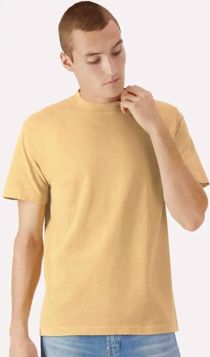American Apparel 1301gd Garment Dyed Unisex Heavyweight Cotton Tee Faded Mustard